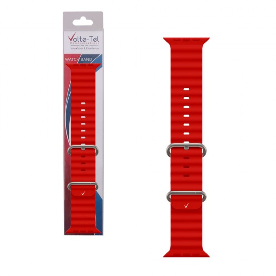 VOLTE-TEL ΛΟΥΡΑΚΙ ΡΟΛΟΓΙΟΥ APPLE WATCH 42/44/45/49mm OCEAN BAND LOOP RED VT107 VOLTE-TEL ΛΟΥΡΑΚΙ ΡΟΛΟΓΙΟΥ APPLE WATCH 42/44/45/49mm OCEAN BAND LOOP RED VT107