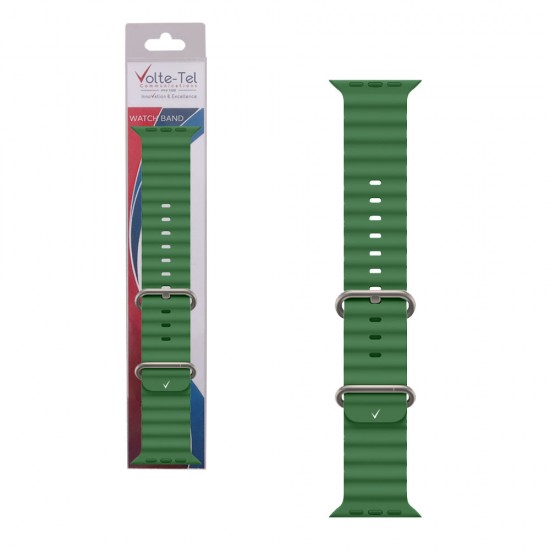 VOLTE-TEL ΛΟΥΡΑΚΙ ΡΟΛΟΓΙΟΥ APPLE WATCH 42/44/45/49mm OCEAN BAND LOOP GREEN-ORANGE VT108 VOLTE-TEL ΛΟΥΡΑΚΙ ΡΟΛΟΓΙΟΥ APPLE WATCH 42/44/45/49mm OCEAN BAND LOOP GREEN-ORANGE VT108