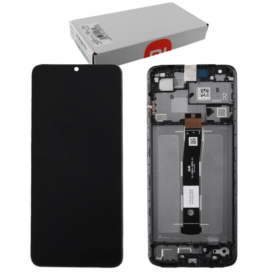 XIAOMI REDMI 12C ΟΘΟΝΗ + TOUCH SCREEN + LENS + FRAME 5600010C3T00 BLACK ORIGINAL SERVICE PACK