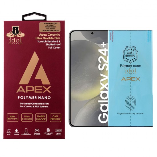 IDOL 1991 APEX POLYMER NANOTECH FILM SAMSUNG S24 PLUS 5G S926 6.7 IDOL 1991 APEX POLYMER NANOTECH FILM SAMSUNG S24 PLUS 5G S926 6.7