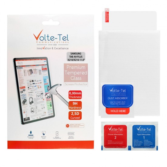 VOLTE-TEL TEMPERED GLASS SAMSUNG TAB A9 PLUS X210/X216 11.0 VOLTE-TEL TEMPERED GLASS SAMSUNG TAB A9 PLUS X210/X216 11.0