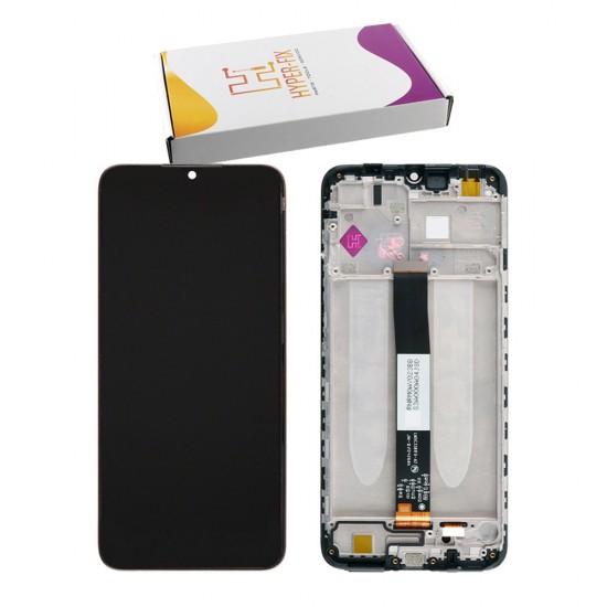 XIAOMI REDMI 9A/9C /9AT ΟΘΟΝΗ + TOUCH SCREEN + LENS + FRAME HF-5600070C3L00 BLACK HYPER-FIX SERVICE PACK