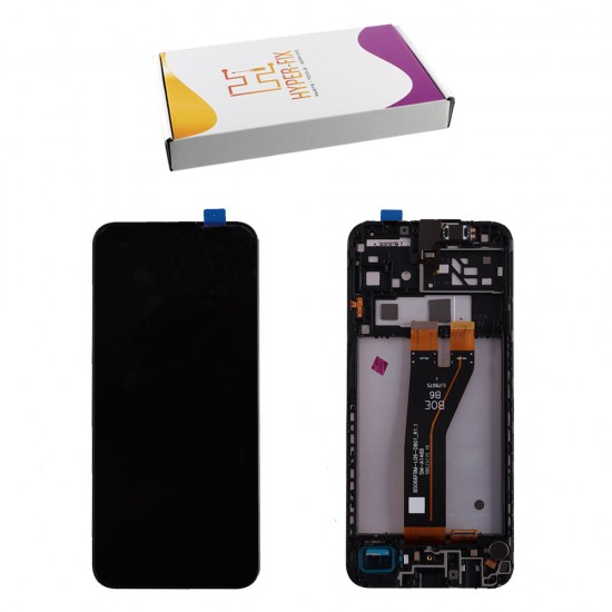 SAMSUNG A14 5G A146 ΟΘΟΝΗ + TOUCH SCREEN + LENS + FRAME HF-GH81-23640A BLACK HYPER-FIX SERVICE PACK
