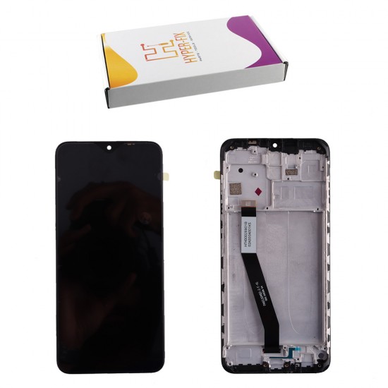 XIAOMI REDMI 9 ΟΘΟΝΗ + TOUCH SCREEN + LENS + FRAME HF-5600050J1900 BLACK HYPER-FIX SERVICE PACK