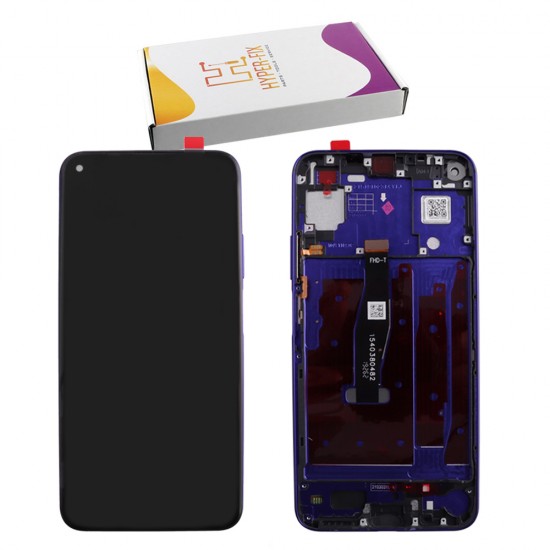 HONOR 20/HUAWEI NOVA 5T ΟΘΟΝΗ + TOUCH SCREEN + LENS + FRAME HF-02353EBH PURPLE HYPER-FIX SERVICE PACK