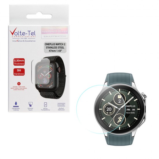 VOLTE-TEL TEMPERED GLASS ONEPLUS WATCH 2 STAINLESS STEEL 47mm 1.43