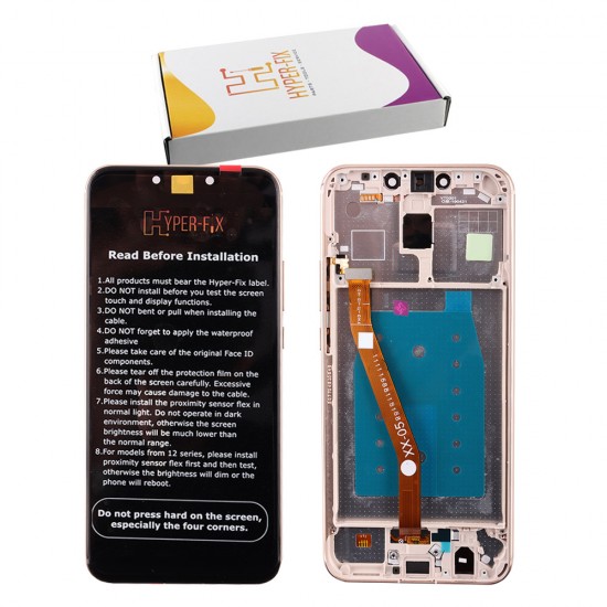 HUAWEI MATE 20 LITE ΟΘΟΝΗ + TOUCH SCREEN + LENS + FRAME HF-02352GTV GOLD HYPER-FIX SERVICE PACK