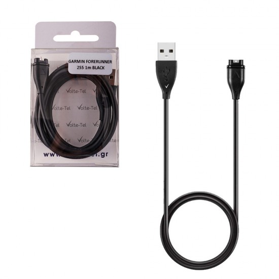 VOLTE-TEL ΚΑΛΩΔΙΟ ΦΟΡΤΙΣΗΣ USB ΓΙΑ GARMIN FORERUNNER 255 1m BLACK VOLTE-TEL ΚΑΛΩΔΙΟ ΦΟΡΤΙΣΗΣ USB ΓΙΑ GARMIN FORERUNNER 255 1m BLACK
