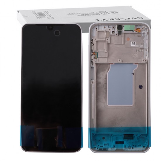 SAMSUNG A26 5G A266 ΟΘΟΝΗ+TOUCH SCREEN + LENS + FRAME GH82-37049B WHITE ORIGINAL SERVICE PACK SAMSUNG A26 5G A266 ΟΘΟΝΗ+TOUCH SCREEN + LENS + FRAME GH82-37049B WHITE ORIGINAL SERVICE PACK