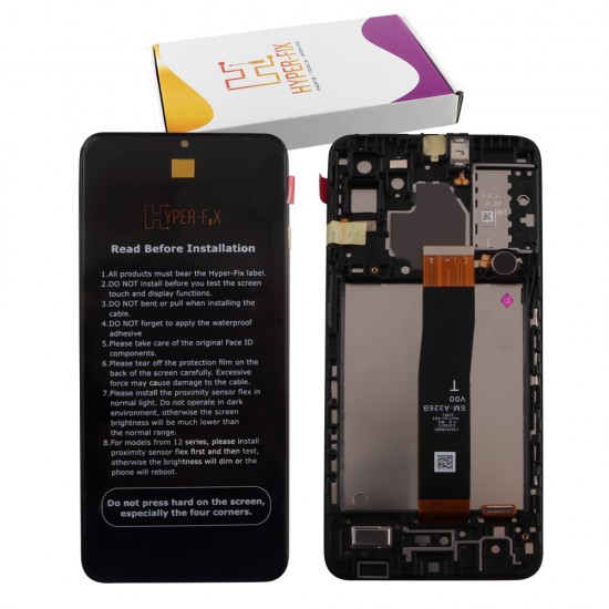 SAMSUNG A32 5G A326 ΟΘΟΝΗ+TOUCH SCREEN + LENS + FRAME HF-GH82-25122A BLACK HYPER-FIX SERVICE PACK