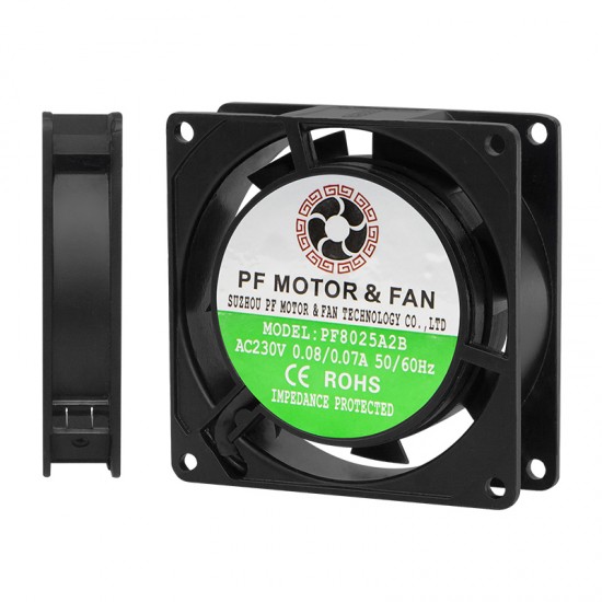 Ανεμιστήρας 80x80x25mm 230V με Ρουλεμάν Ανεμιστήρας 80x80x25mm 230V με Ρουλεμάν