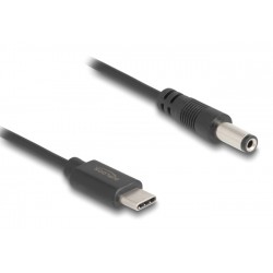 DELOCK καλώδιο USB-C σε DC 5.5 x 2.1mm 85397, 1m, μαύρο DELOCK καλώδιο USB-C σε DC 5.5 x 2.1mm 85397, 1m, μαύρο