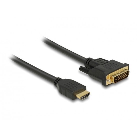 DELOCK καλώδιο HDMI σε DVI 85653, 2K/60Hz, 7.92 Gbps, 1.5m, μαύρο DELOCK καλώδιο HDMI σε DVI 85653, 2K/60Hz, 7.92 Gbps, 1.5m, μαύρο