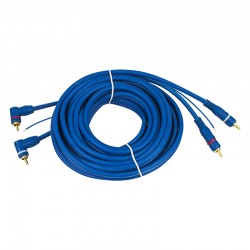 Καλώδιο 2xRCA - 2xRCA Γωνία 6mm 5m