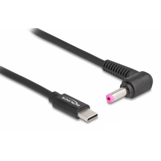 DELOCK καλώδιο τροφοδοσίας 87973, USB-C σε HP 4.8x1.7mm, 1.5m, μαύρο DELOCK καλώδιο τροφοδοσίας 87973, USB-C σε HP 4.8x1.7mm, 1.5m, μαύρο