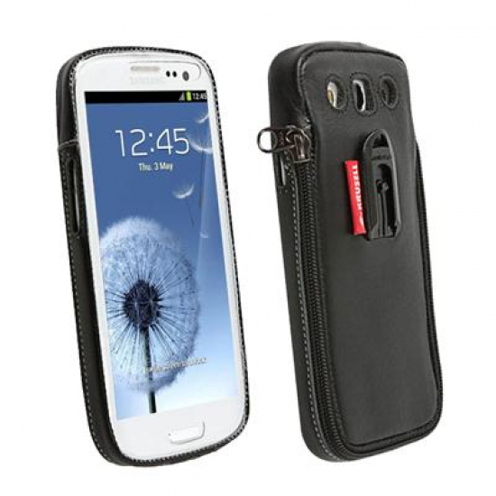 KRUSELL ΘΗΚΗ SAMSUNG I9300 ZIPPER LEATHER CLASSIC BLACK/GREY KRUSELL ΘΗΚΗ SAMSUNG I9300 ZIPPER LEATHER CLASSIC BLACK/GREY