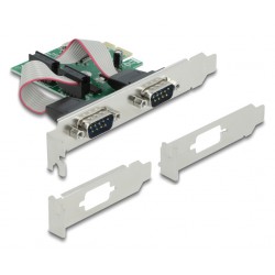 DELOCK κάρτα επέκτασης PCIe σε 2x RS-232 90007