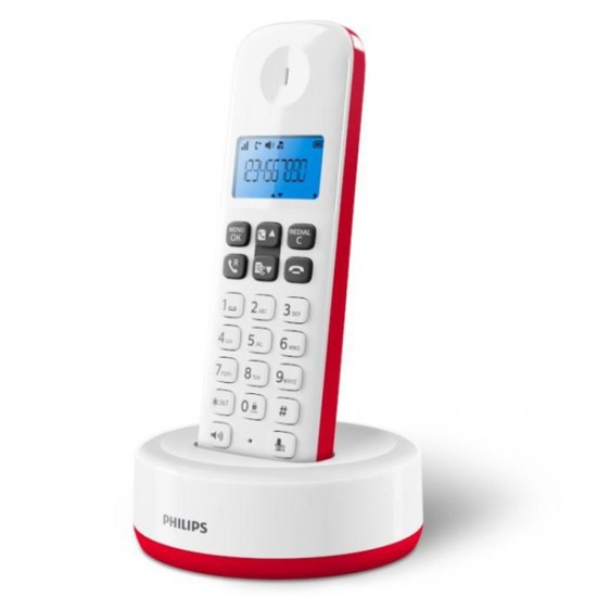 ΑΣΥΡΜΑΤΟ ΤΗΛΕΦΩΝΟ PHILIPS D1611R/GRS ME ΑΝΟΙΧΤΗ ΑΚΡΟΑΣΗ RED GR