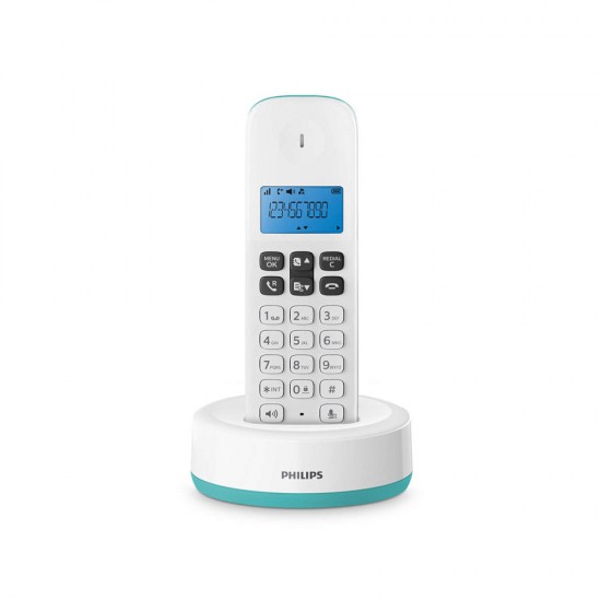 ΑΣΥΡΜΑΤΟ ΤΗΛΕΦΩΝΟ PHILIPS D1611T/GRS ME ΑΝΟΙΧΤΗ ΑΚΡΟΑΣΗ TURQUOISE GR