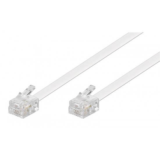GOOBAY καλώδιο τηλεφώνου 93065, RJ11 6P4C, CCA, 15m, λευκό GOOBAY καλώδιο τηλεφώνου 93065, RJ11 6P4C, CCA, 15m, λευκό