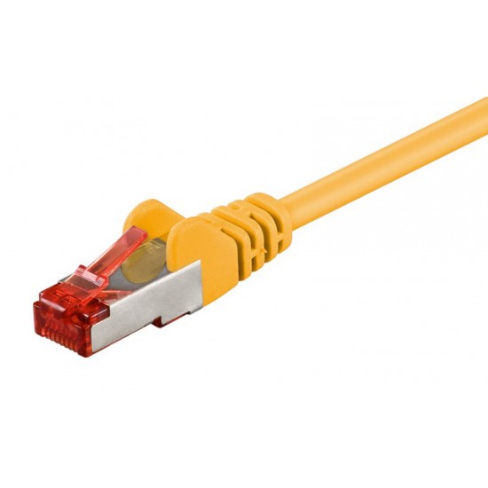 GOOBAY καλώδιο δικτύου 93210, CAT 6 S/FTP, copper, 250MHz, 0.25m, κίτρινο