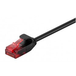 GOOBAY καλώδιο δικτύου 93714, CAT 6 U/UTP, slim, copper, 1m, μαύρο