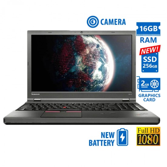 Lenovo ThinkPad W541 i7-4810MQ/15.6\\"FHD/16GB DDR3/256GB SSD New/DVD/Nvidia 2GB/Camera/New Battery/8P