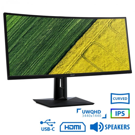 Used (A-) Monitor CZ340CK Curved IPS LED/Acer/34\\"Utra HD 4K/3840x2160/Black/w/Speakers/Grade A-/DP &