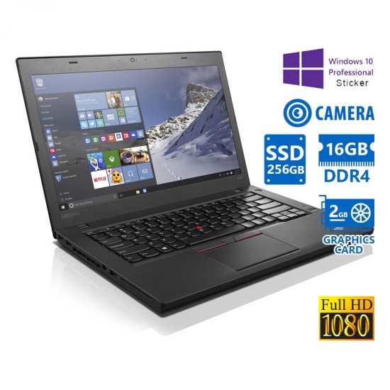 Lenovo ThinkPad T460P i7-6820HQ/14\\"FHD/16GB DDR4/256GB SSD/No ODD/Nvidia 2GB/Camera/10P Grade A Refu