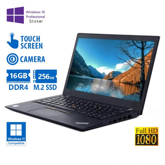 Lenovo ThinkPad T490s i5-8365U/14\\"FHD Touchscreen/16GB DDR4/256GB M.2 SSD/No ODD/Camera/10P Grade A 