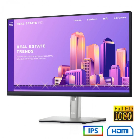 Used Monitor P2422H IPS LED/Dell/24``FHD/1920x1080/Wide/Black/D-SUB & DP & HDMI & USB 3.0 Hub