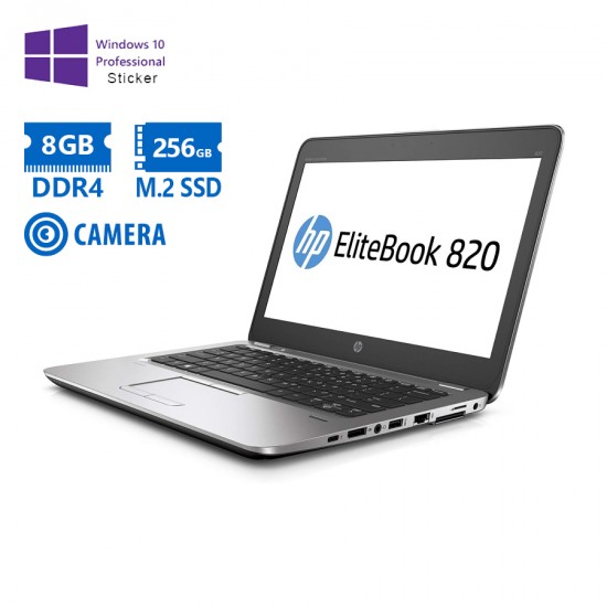 HP (A-) EliteBook 820 G4 i5-7300U/12.5"/8GB DDR4/256GB M.2 SSD/No ODD/Camera/10P Grade A- Refurbishe