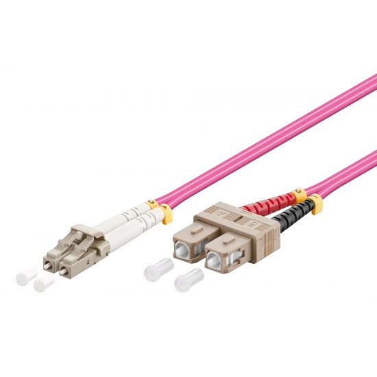 GOOBAY καλώδιο οπτικής ίνας LC-UPC σε SC-UPC 95944, Multimode OM4, 2m, βιολετί GOOBAY καλώδιο οπτικής ίνας LC-UPC σε SC-UPC 95944, Multimode OM4, 2m, βιολετί