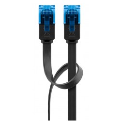 GOOBAY καλώδιο δικτύου 96389, CAT 6A U/UTP, flat, 500MHz, Copper, 20m, μαύρο