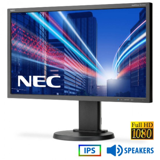 Used (A-) Monitor E243WMI-BK IPS LED/Nec/24\\"FHD/1920x1080/Wide/Black/w/Speakers/Grade A-/D-SUB & DVI Used (A-) Monitor E243WMI-BK IPS LED/Nec/24\\"FHD/1920x1080/Wide/Black/w/Speakers/Grade A-/D-SUB & DVI