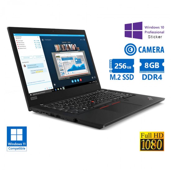 Lenovo (A-) ThinkPad L480 i5-8250U/14\\"FHD/8GB DDR4/256GB M.2 SSD/No ODD/Camera/10P Grade A- Refurbis Lenovo (A-) ThinkPad L480 i5-8250U/14\\"FHD/8GB DDR4/256GB M.2 SSD/No ODD/Camera/10P Grade A- Refurbis