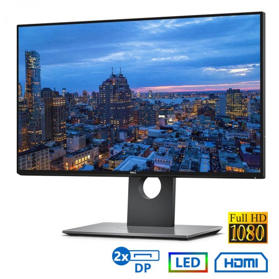 Used Monitor U2417H LED/Dell/24\\"FHD/1920x1080/Wide/Black/mini DP & 2xDP & HDMI & USB 3.0 HUB Used Monitor U2417H LED/Dell/24\\"FHD/1920x1080/Wide/Black/mini DP & 2xDP & HDMI & USB 3.0 HUB