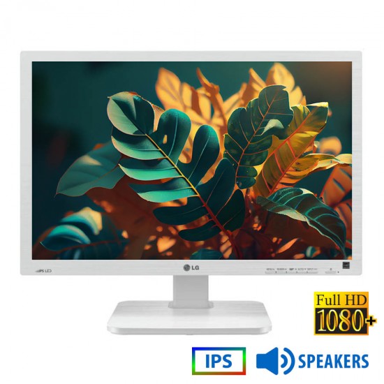 Used (A-) Monitor 24MB65PM IPS LED/LG/24"FHD/1920x1200/Wide/White/w/Speakers/Grade A-/D-SUB & DVI-D