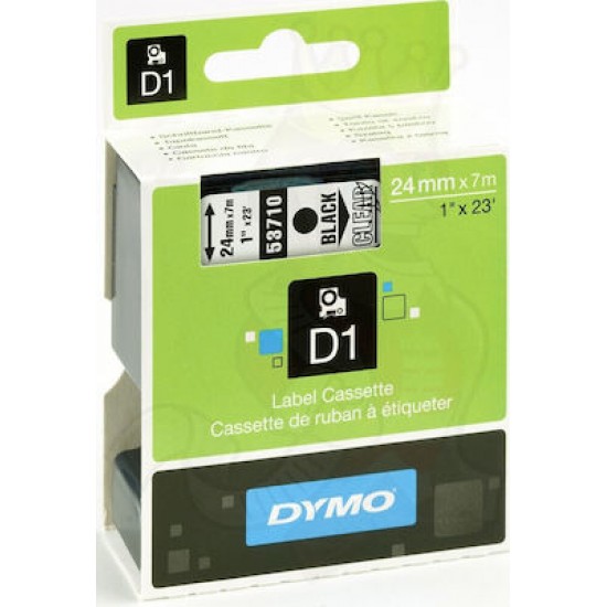 Ταινία Ετικετογράφου DYMO Standard 53710 24 mm x 7 m (Μαύρα Γράμματα σε Διάφανο Φόντο) (S0720920) (DYMO53710) Ταινία Ετικετογράφου DYMO Standard 53710 24 mm x 7 m (Μαύρα Γράμματα σε Διάφανο Φόντο) (S0720920) (DYMO53710)
