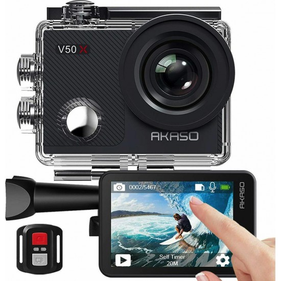Akaso V50X Action Camera 4K Ultra HD με WiFi Μαύρη με Οθόνη 2'' Akaso V50X Action Camera 4K Ultra HD με WiFi Μαύρη με Οθόνη 2''