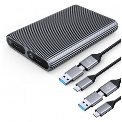 ORICO θήκη για 2x M.2 NVME SSD AM2C3-2N, 10Gbps, tool free, γκρι