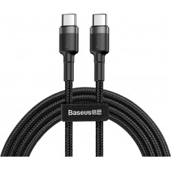 Baseus Cafule Braided USB 2.0 Cable USB-C male - USB-C male Γκρι 2m Baseus Cafule Braided USB 2.0 Cable USB-C male - USB-C male Γκρι 2m