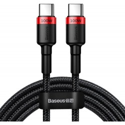 Baseus Cafule Braided USB 2.0 USB-C Male - USB-C 2 m Male Κόκκινο