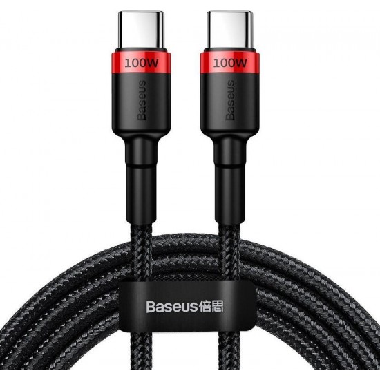 Baseus Cafule Braided USB 2.0 USB-C Male - USB-C 2 m Male Κόκκινο Baseus Cafule Braided USB 2.0 USB-C Male - USB-C 2 m Male Κόκκινο