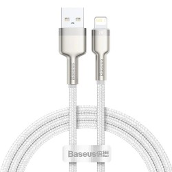 Baseus Data Cable Cafule Series Metal USB to Lightning 2.4A 480Mbps 1m White