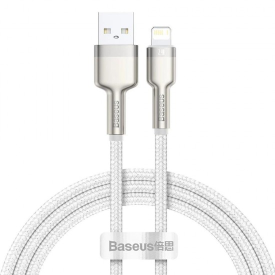 Baseus Data Cable Cafule Series Metal USB to Lightning 2.4A 480Mbps 1m White