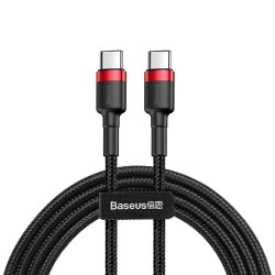 Baseus Data Cable Cafule Type-C to Type-C Fast Charging 60W 20V 3A 2m Red/Black
