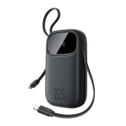 Baseus Power Bank EnerFill FC31 USB Type-C with Cable 22.5W 10000mAh Digital Display Black Baseus Power Bank EnerFill FC31 USB Type-C with Cable 22.5W 10000mAh Digital Display Black