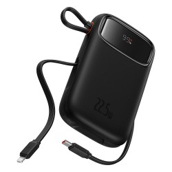 Baseus Power Bank Qpow Pro+ Lightning 2x Type-C USB 22.5W 10000mAh Cable Type-C 30cm Black

