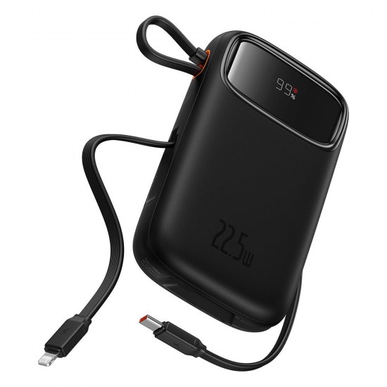 Baseus Power Bank Qpow Pro+ Lightning 2x Type-C USB 22.5W 10000mAh Cable Type-C 30cm Black
